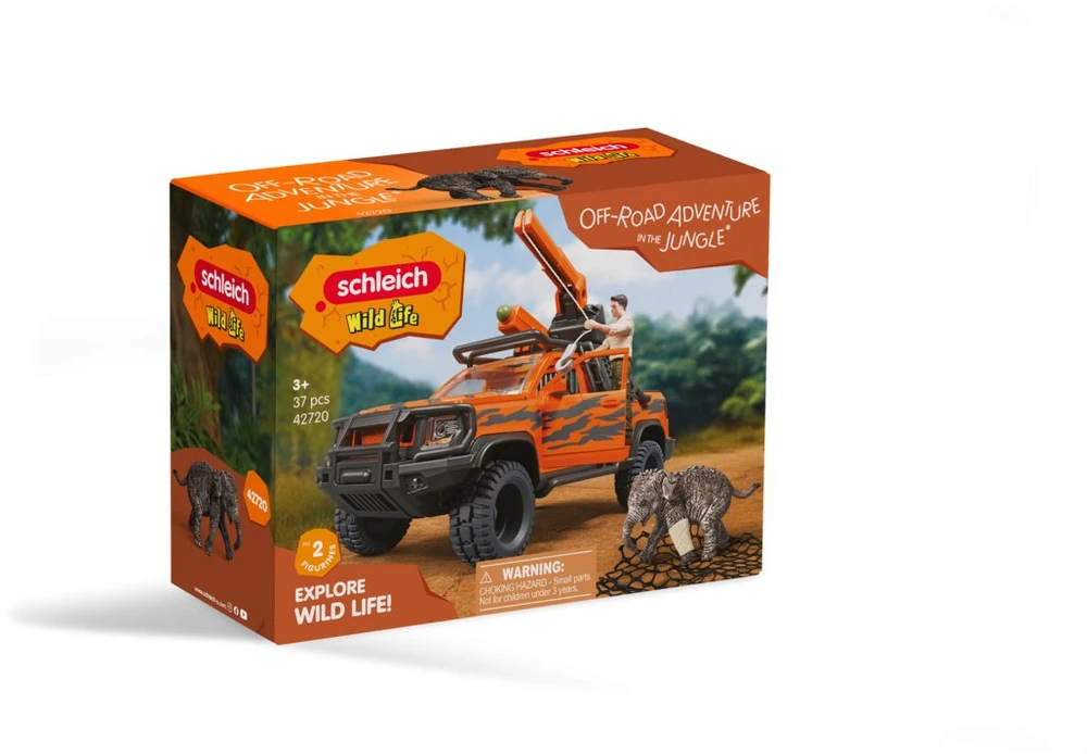 Žaislinis visureigis ekspedicijai džiunglėse Wild Life Schleich