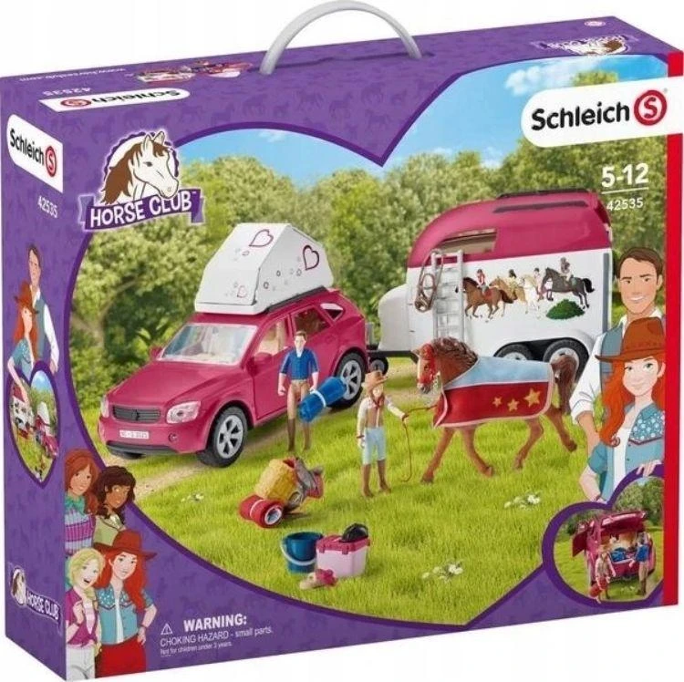 SCHLEICH HORSE CLUB Nuotykis keliaujant automobiliu su priekaba arkliams