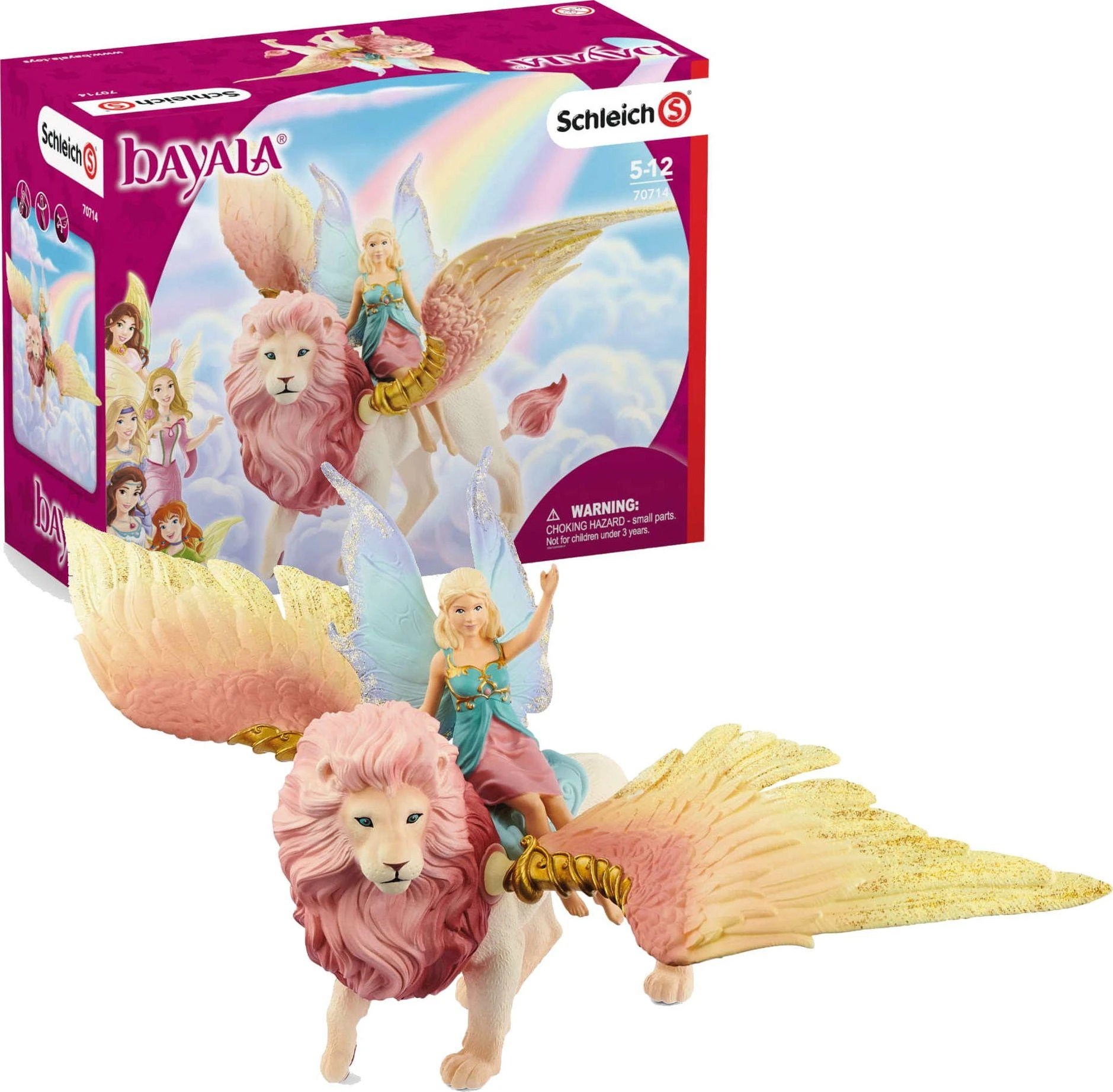 Schleich figūrėlė BAYALA Elfas ant skraidančio liūto