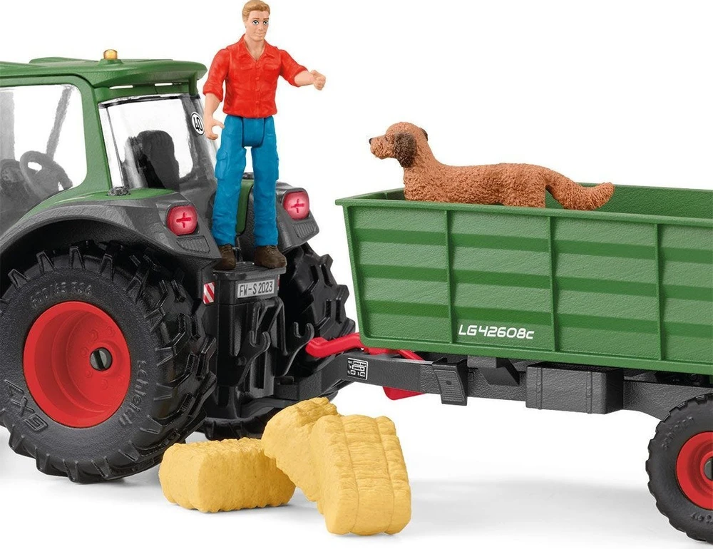 SCHLEICH FARM WORLD Traktorius su priekaba