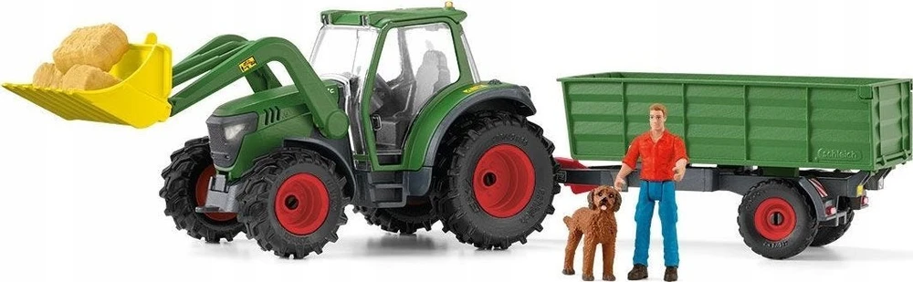 SCHLEICH FARM WORLD Traktorius su priekaba