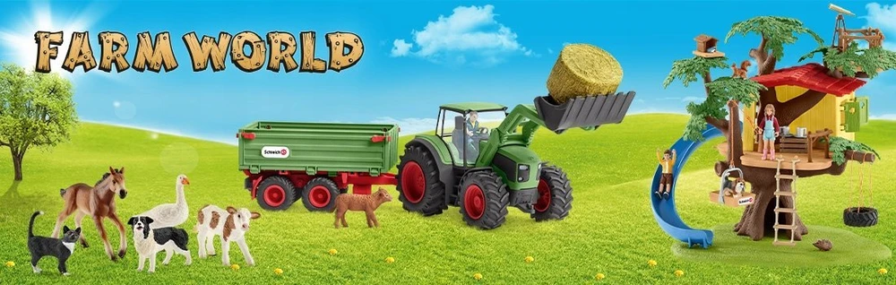 SCHLEICH FARM WORLD Traktorius su priekaba