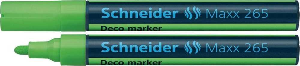 Kreidinis žymeklis SCHNEIDER Deco Marker Maxx 265, apvali galvutė, šviesiai žalia sp.