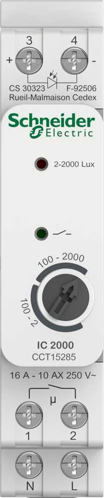 Schneider Electric Analoginis prieblandos jungiklis IC2000 1 kanalas 2-2000 liuksų lauko jutiklis 1C CCT15285