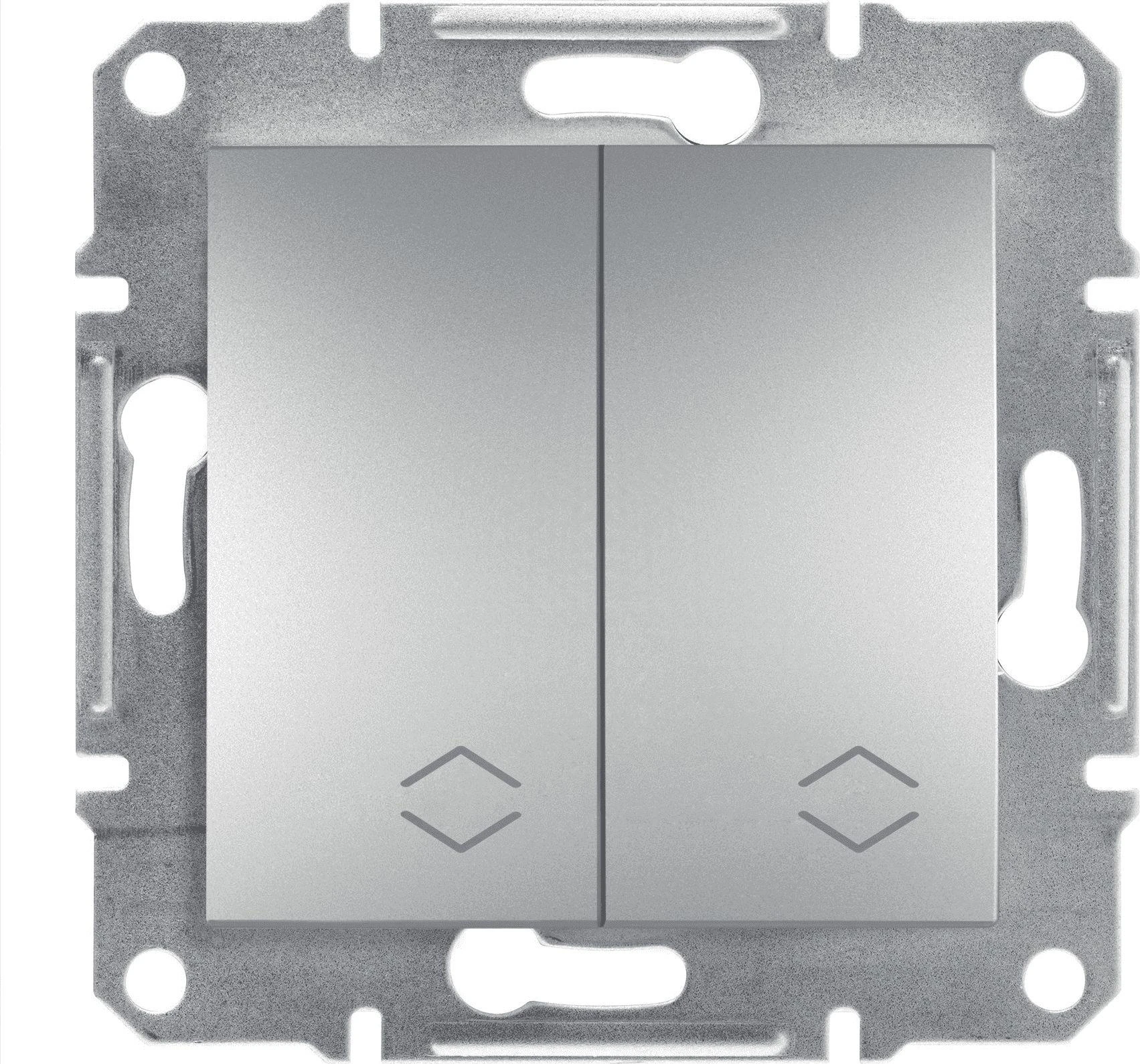 Schneider Electric Asfora dvigubų laiptų jungiklis be aliuminio rėmo (EPH0600161)
