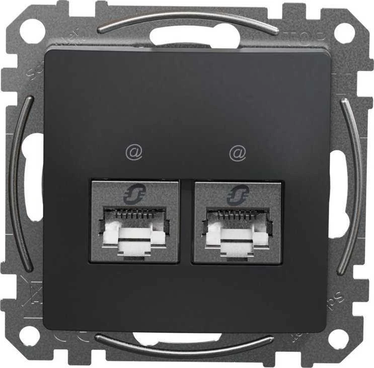 Schneider Electric GN.KOMP.2XRJ45 6STP Juodas ANT. ONE DES