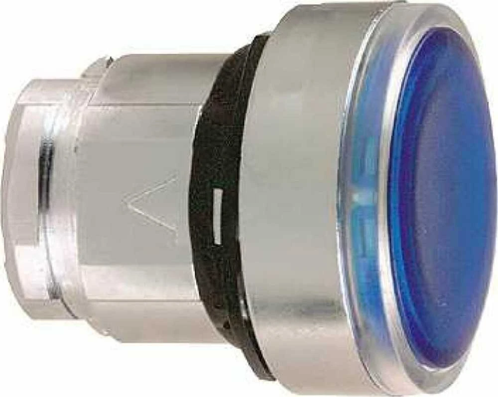 Schneider mėlyna apšviesta mygtuko galvutė, 22mm