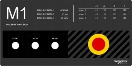 Schneider Electric Harmony XB5 Legend plokštė 400 X 200 1 šablonas ZBYLEG402001