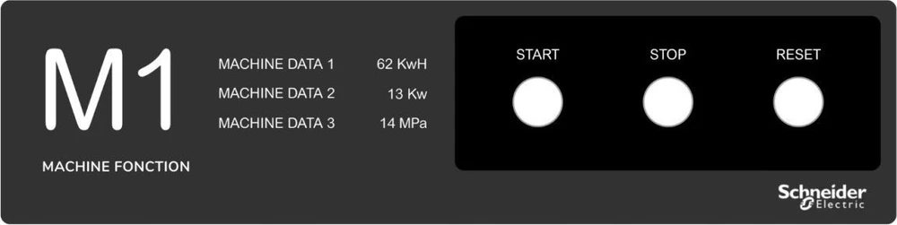 Schneider Electric Harmony XB5 Legend plokštė 400 X 100 1 šablonas ZBYLEG401001