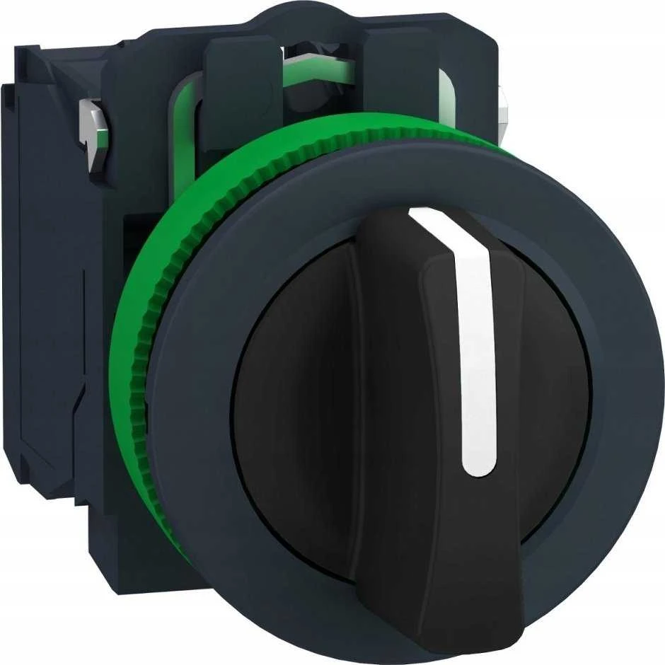 Schneider Electric Harmony XB5 Plokščias plastikinis jungiklis. juodas fi30 3 padėčių stabilus 2Z XB5FD33