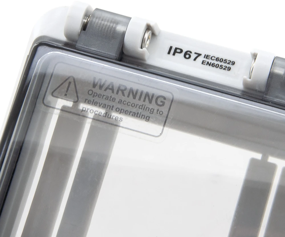 Schneider Electric Hermetiškas apžiūros langas, IP67 4 moduliai su bėgeliu ir tvirtinimo laikikliu modulinei įrangai, W-IP67-4