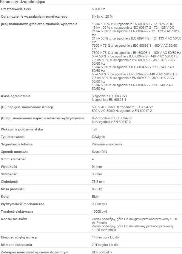 Schneider Electric grandinės pertraukiklis iC60H 2P 10A charakteristika C (A9F07210)