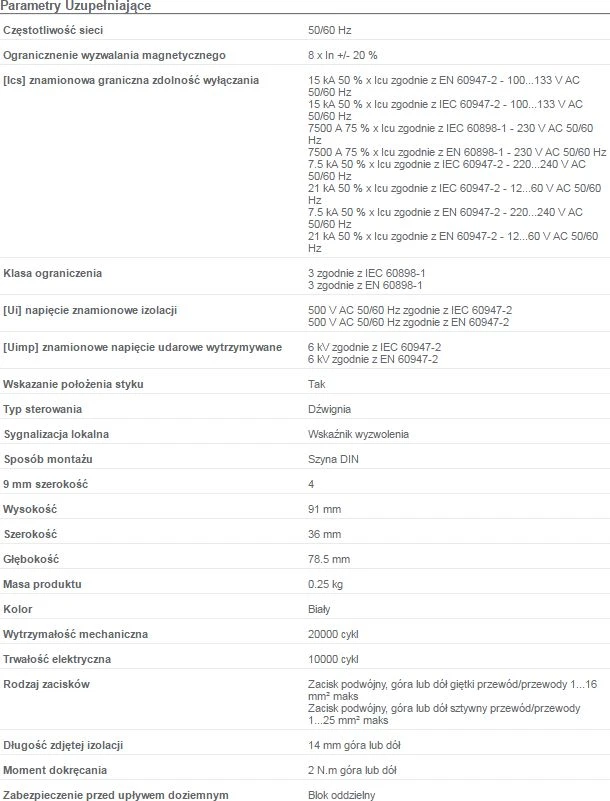 Schneider Electric grandinės pertraukiklis iC60H 1P+N 6A charakteristika C (A9F07606)