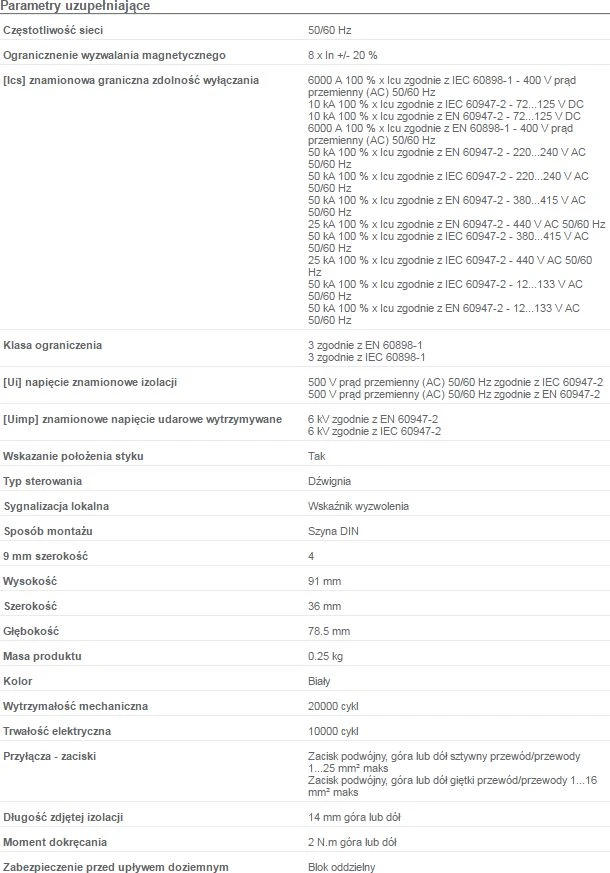 Schneider Electric grandinės pertraukiklis iC60N 2P 4A charakteristika C (A9F04204)