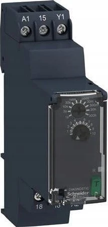 Schneider Electric „Harmony Time“ serijos ant DIN bėgelio montuojama laikmačio relė, 24–240 V AC/DC, 1 kontakto, 0,05–1 s,