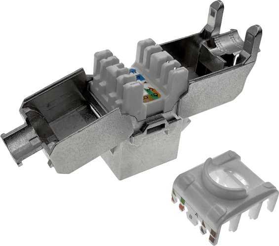 Schneider Electric „Keystone“ lizdas, RJ45, be įrankių, ekranuotas, kat. 6A, Q-LANTEC