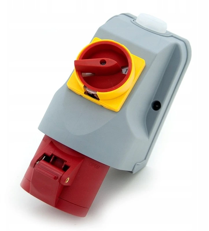 Schneider Electric N010TRG Fiksuotas maitinimo lizdas kombinuotas 16A/5P + pagrindinis jungiklis, ELS Elektrotechnika, N010TRG