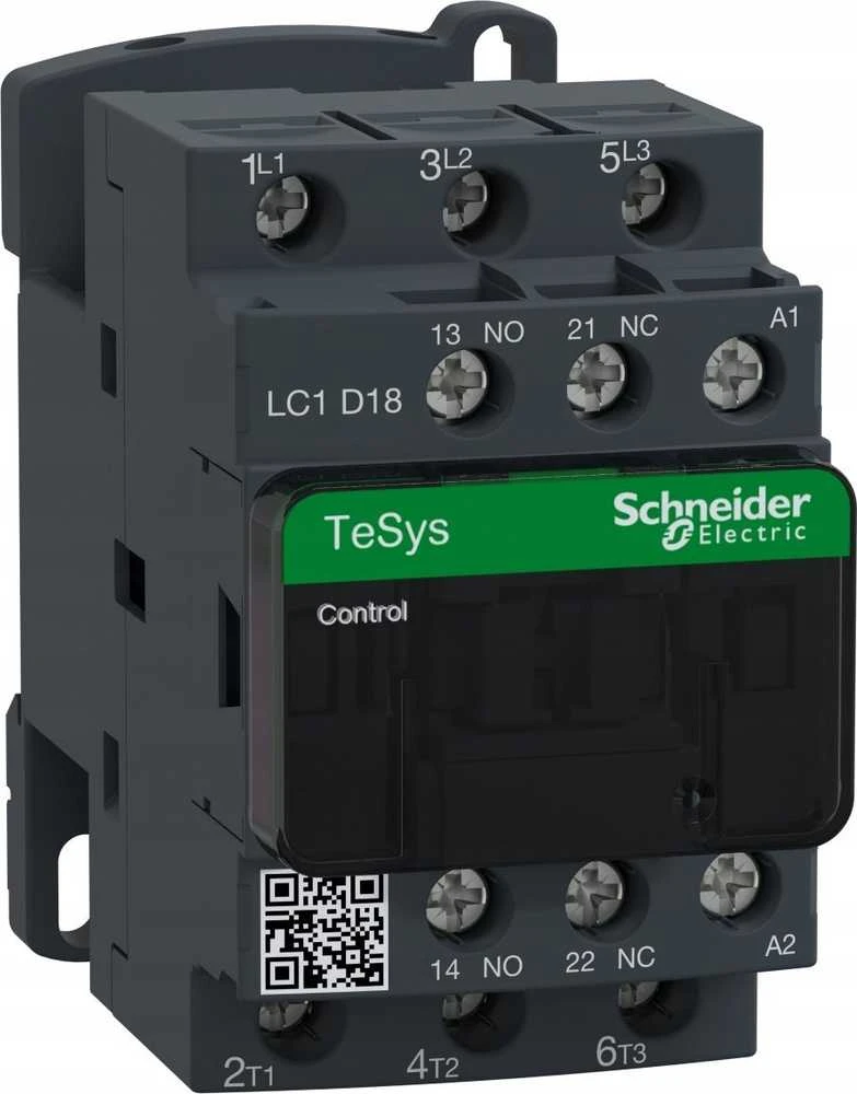 Schneider Electric Maitinimo kontaktorius 18A 3P 24V AC 50Hz 1Z 1R LC1D18B5