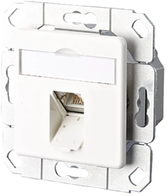 Schneider Electric METZ CONNECT E-DAT C6 – kabelių kanalo instaliacija su vienu prievadu įleidžiamam montavimui, grynai balta (26.11.0804)