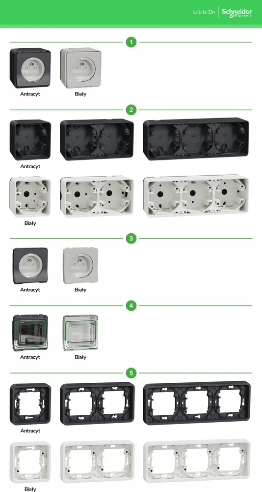 Schneider Electric Mureva stiliaus mygtukų mechanizmas antracitas MUR35027