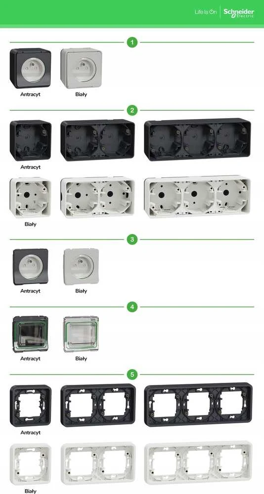 Schneider Electric Mureva Style Mygtuko mechanizmas su antracito apšvietimu MUR35127