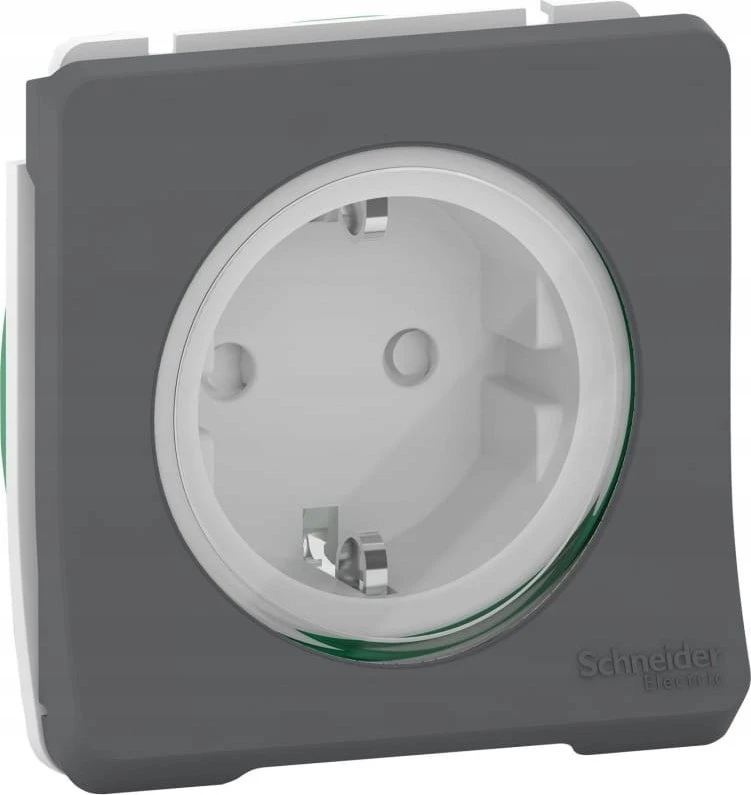 Schneider Electric Mureva Style Schuko lizdo mechanizmas Sraigtiniai gnybtų blokai Antracitas IP55 MUR36135