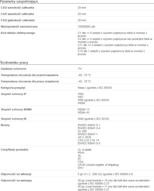 Schneider Electric Raudon mygtuko pavara STOP be foninio apšvietimo spyruoklinio grąžinimo (ZB4BA434)