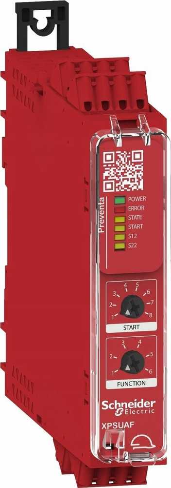 Schneider Electric Preventa XPS Universalus saugos modulis Cat.4 24 V AC/DC 3 W Spyruokliniai gnybtai XPSUAF13AC