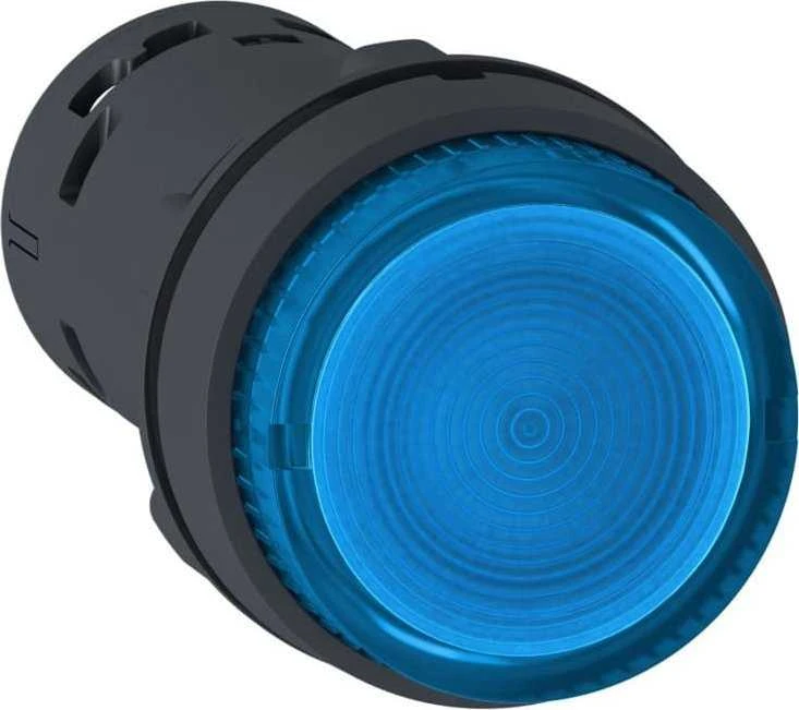 Schneider Electric LED apšviestas mygtukas su spyruokliniu grąžinimu 1Z mėlynas XB7NW36B1