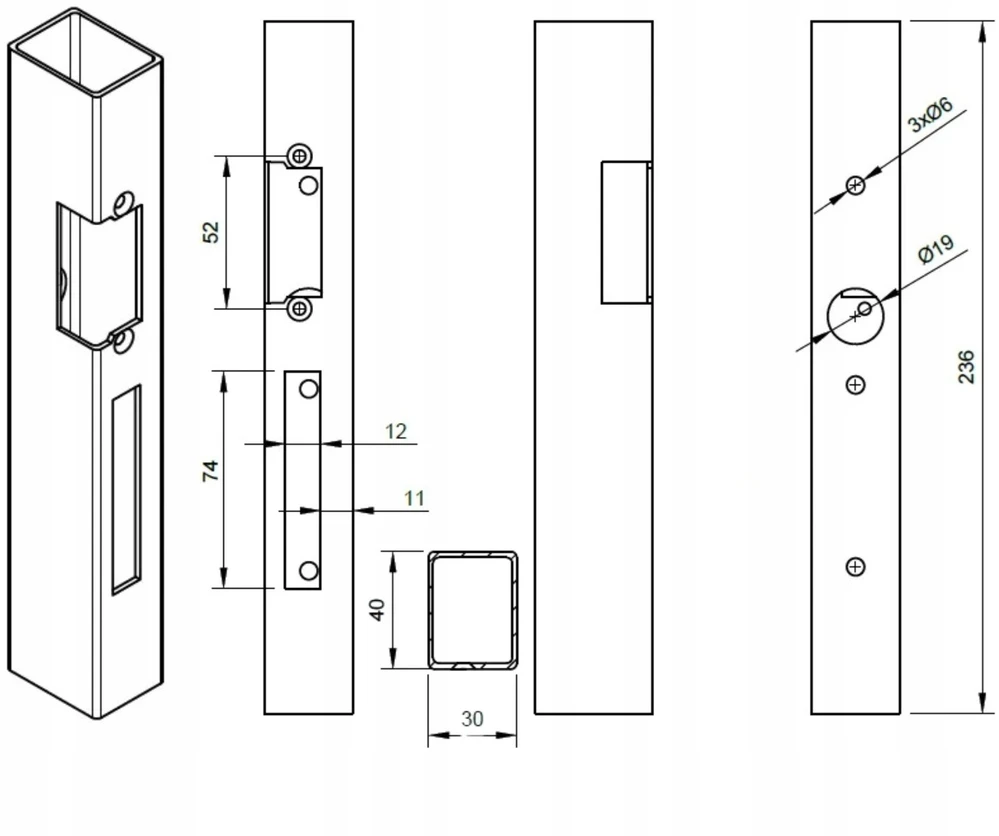 Schneider Electric PUSZKA DO ZACZEPÓW ELEKTROMAGNETYCZNYCH OK-Z3B BIRA