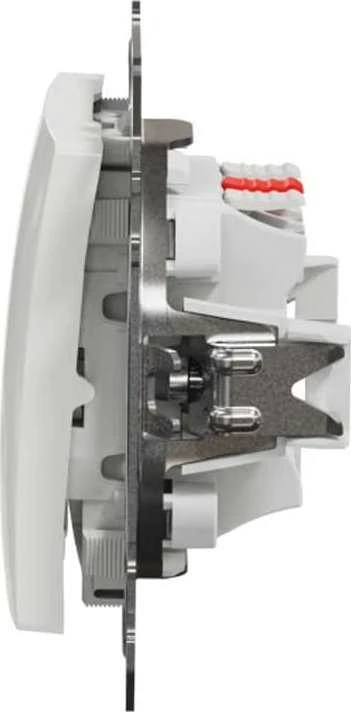 Kryžminis perjungiklis SCHNEIDER SEDNA DESIGN, baltos spalv.