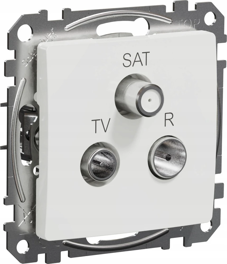 Schneider SDD111481 R/TV/SAT lizdas (4dB), baltas, „Sedna Design and Elements“ SDD111481