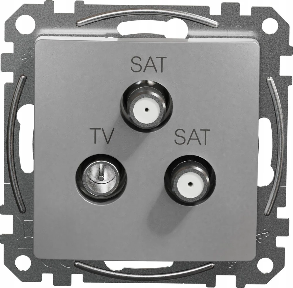 Schneider Electric Sedna Design, Lizdas TV/SAT/SAT końcowe (4dB), Sidabrinė aliuminio