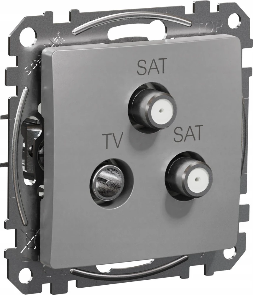 Schneider Electric Sedna Design, Lizdas TV/SAT/SAT końcowe (4dB), Sidabrinė aliuminio