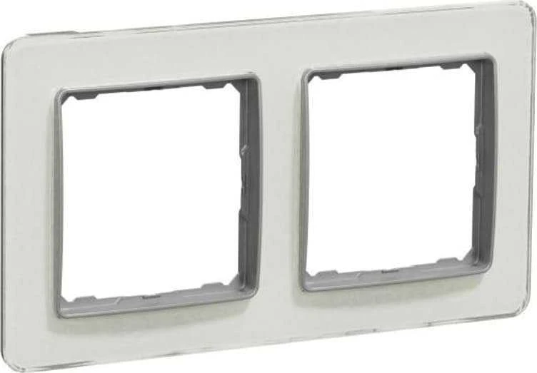 Schneider Electric Sedna Elements, Dvigubas rėmas, baltas stiklas