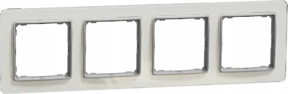 Schneider Electric Sedna Elements, 4 dalių rėmas, baltas stiklas