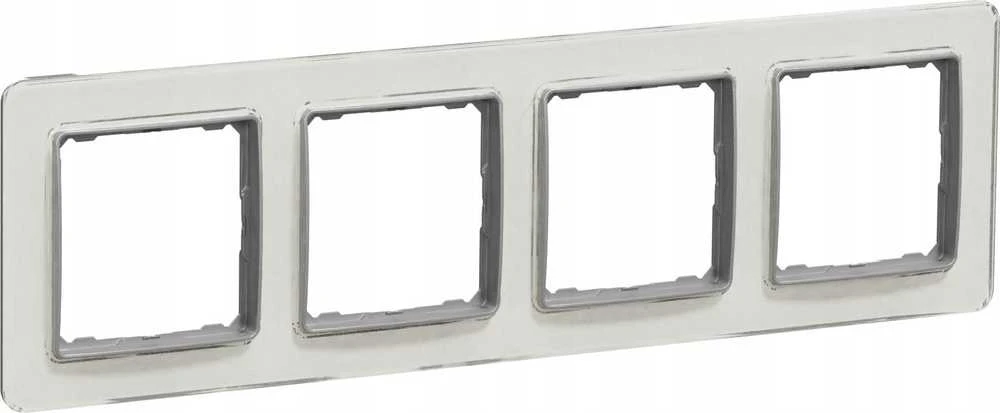 Schneider Electric Sedna Elements, 4 dalių rėmas, baltas stiklas