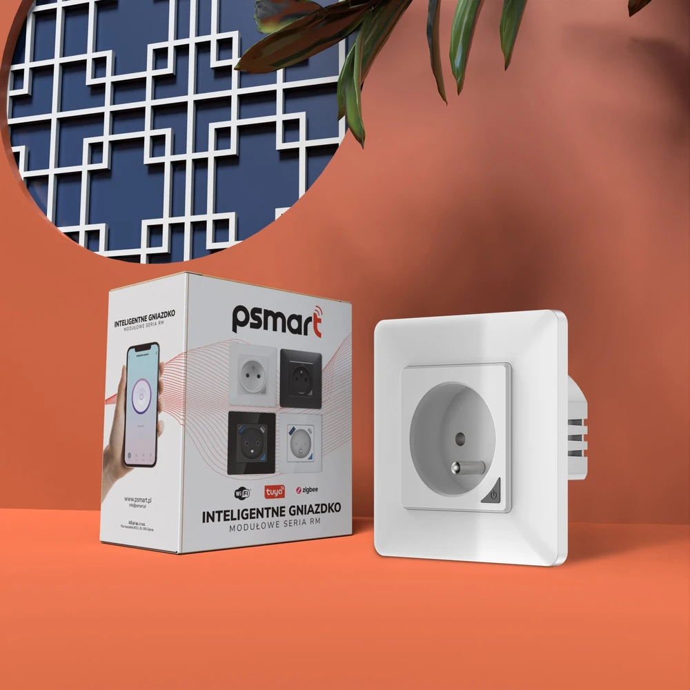 Schneider Electric T400 PSMART Smart lizdas baltas Wi-Fi TUYA su matavimu