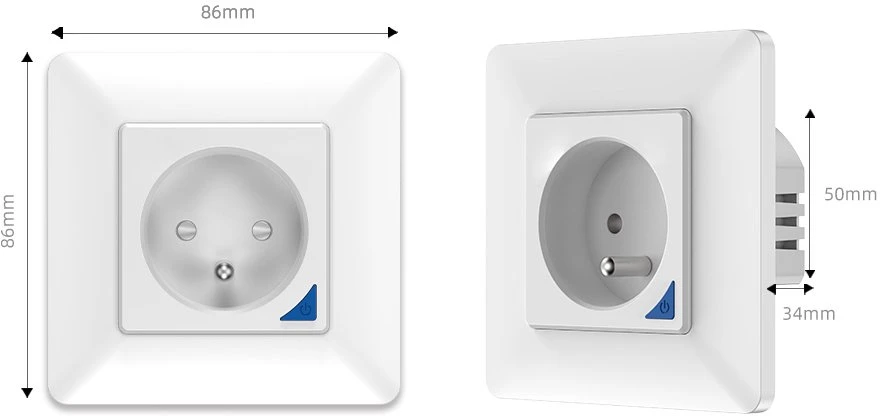 Schneider Electric T400 PSMART Smart lizdas baltas Wi-Fi TUYA su matavimu