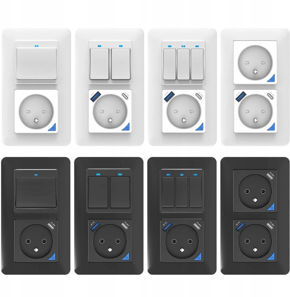 Schneider Electric T400U PSMART Smart lizdas baltas Wi-Fi TUYA matavimas USB+USB-C