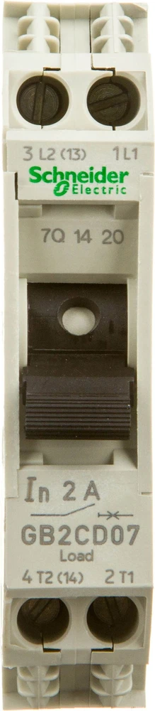 „Schneider Electric“ terminis magnetinis grandinės pertraukiklis 1+N 2A AC (GB2CD07)