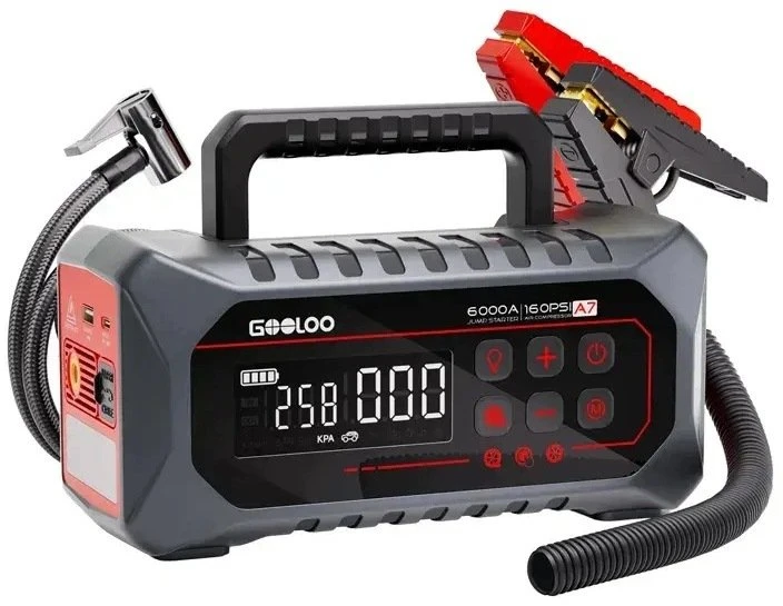 Paleidimo Įrenginys - GOOLOO A7 88,8 Wh 6 000 A Su 160 PSI Oro Kompresoriumi