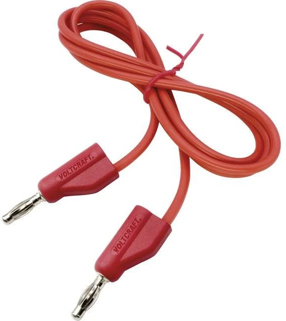 Schneider Electric Matavimo laidas VOLTCRAFT 4 mm kištukas - 4 mm kištukas 1,00 m raudonas 1 vnt. 2181379