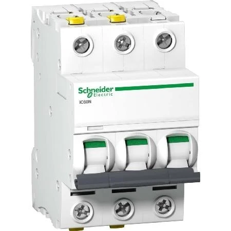 Schneider Electric grandinės pertraukiklis 3P B 20A 6kA AC iC60N - A9F03320