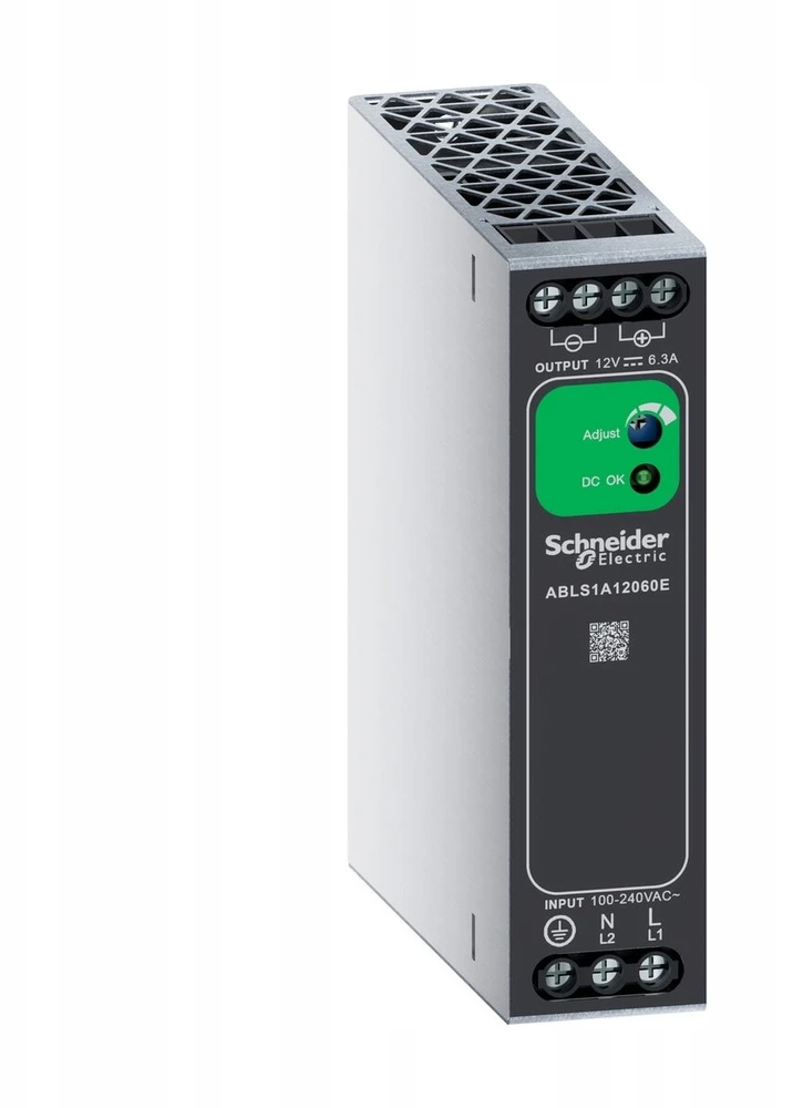 Schneider Electric MAITINIMO ŠALTINIS 1F 100–240 VAC, EKRANAS 12 VDC, 75 W, IP20