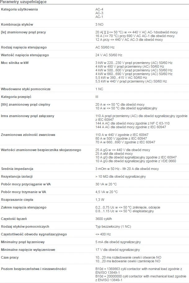 Schneider Electric Schneider maitinimo kontaktoriaus TeSys K AC3 12A 3P 1NC ritės 24VAC dėžutės gnybtai (LC1K1201B7)