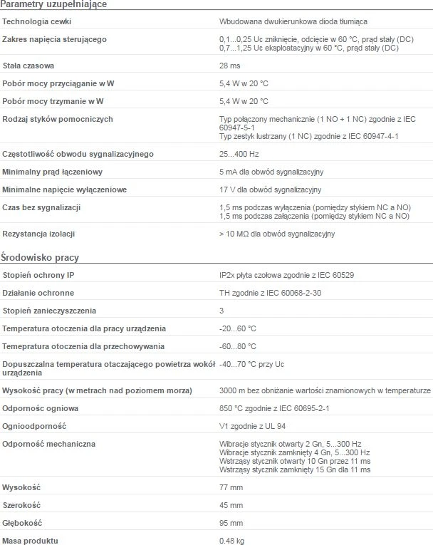 Schneider Electric „Schneider“ maitinimo kontaktorius 9A 3P 48V DC 1NO 1NC (LC1D09ED)
