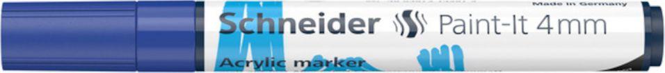 Akrilinis žymeklis SCHNEIDER Paint-it 320, 4 mm, mėlyna sp.