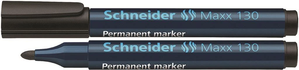 Žymeklis permanentinis Schneider Maxx 130, 1-3 mm, apvali galvutė, juodas 1213-018