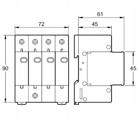 Schneider Ogranicznik przepięć 3N Typ2 45 kA Easy9 Pro (EZ9L33745)